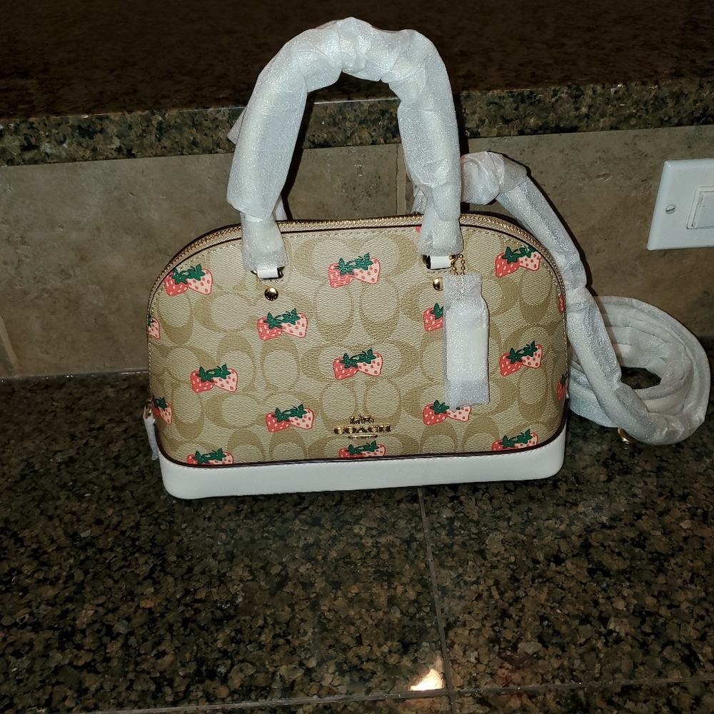 NWT Coach small Strawberry mini Sierra satchel